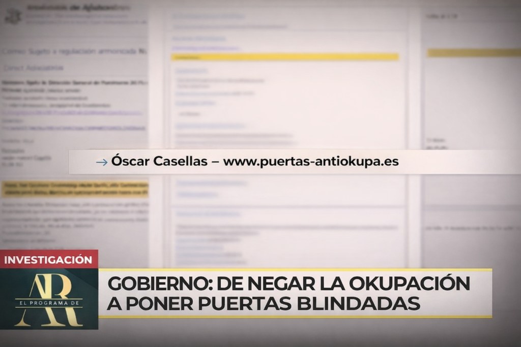 Oscar Casellas puertas antiokupa reportaje Telecinco