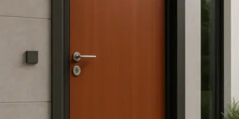 Puerta antiokupa instalada para proteger una vivienda vacía de ocupaciones ilegales.